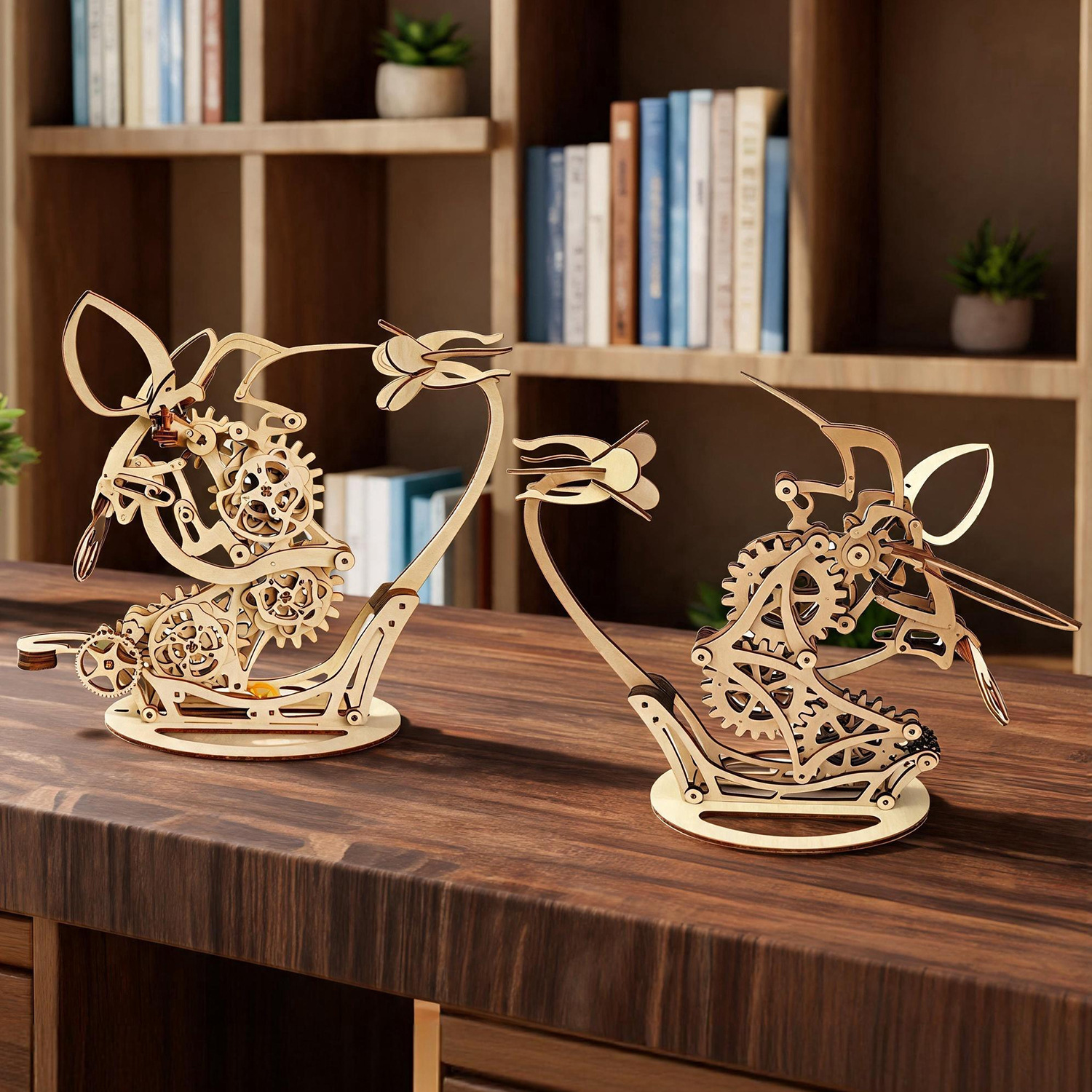 Serie de Colibríes Mecánicos, Modelo de Madera para Armar, Rompecabezas 3D, Juguete Educativo, Decoración