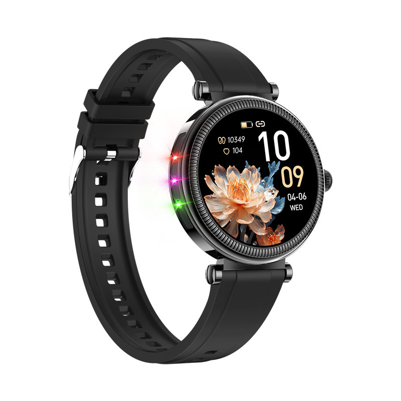 Cross-border CF37 Smart 1.27inch Round Screen Women's Sports Colorful Light Pedometer Women Watch_voghion.com