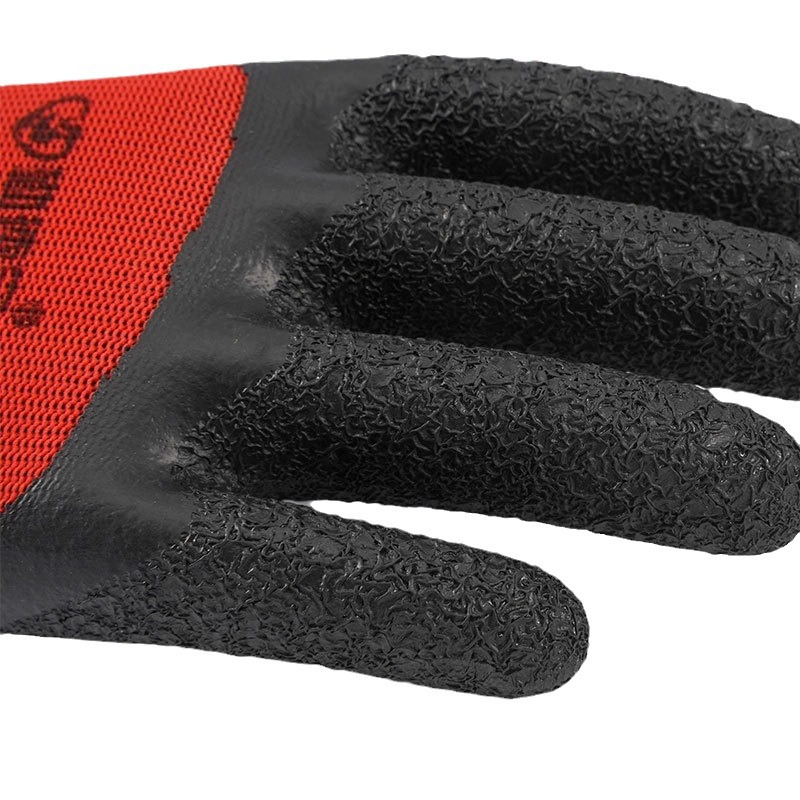 Guantes de protección laboral Guantes de trabajo de látex de caucho sumergido antideslizante resistente al desgaste de 13 pines para el sitio de construcción al por mayor