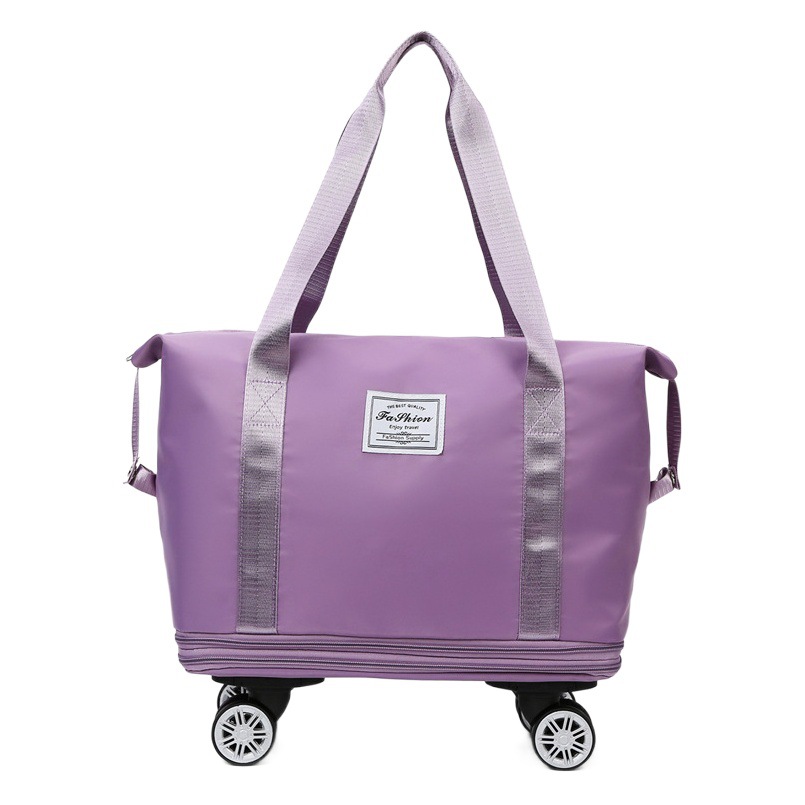 New Wheeled Travel Bag Storage Large Capacity Dry and Wet Separation Extended Double-Layer Luggage Handbag Extra Large Maternity Bag
