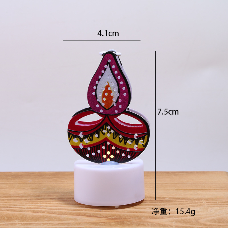 Nueva lámpara de vela electrónica LED iluminación creativa iluminación de atmósfera decoración pequeña lámpara de color hierro forjado estrella de modelado lámpara de noche