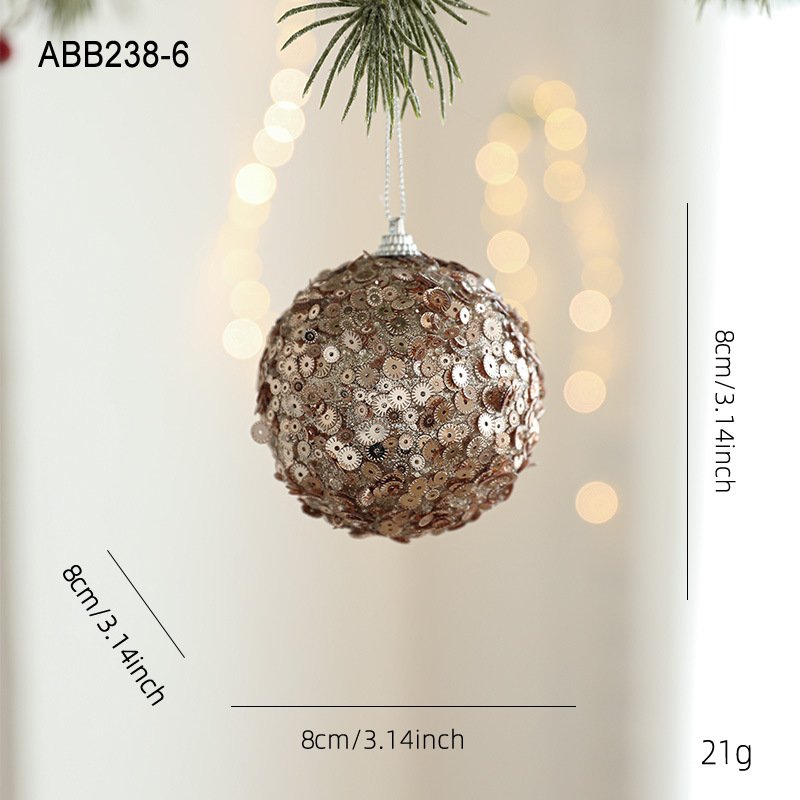 Nueva espuma de Navidad champagne colgante de sexo opuesto polvo brillante polvo adhesivo árbol de Navidad colgante decoración de colgante