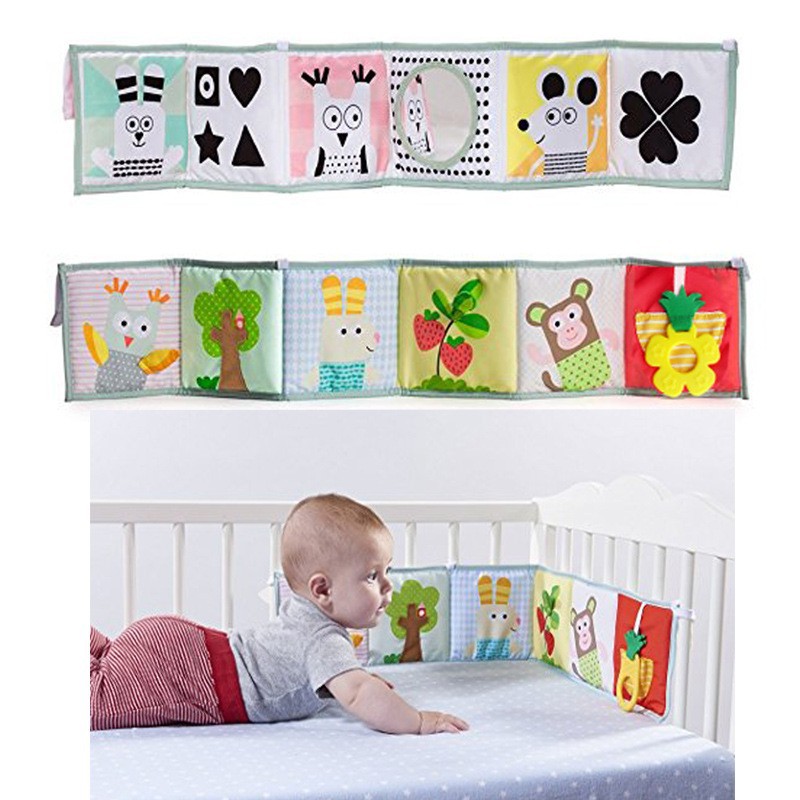 Baby double-sided black and white color bedside book bedside hanging decoration color awareness