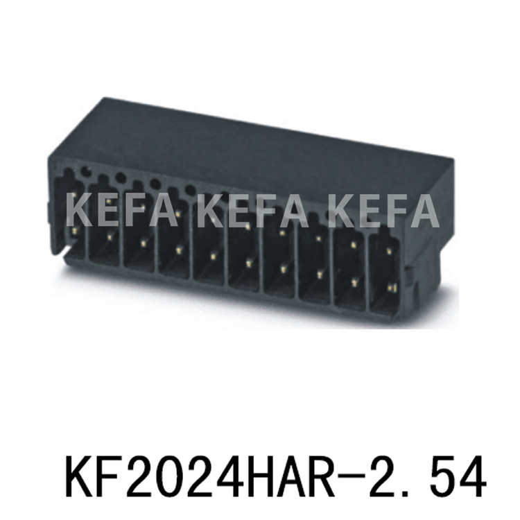 科发插拔式快速接线端子KF2024HAR-2.54接线端子黑色量大价优