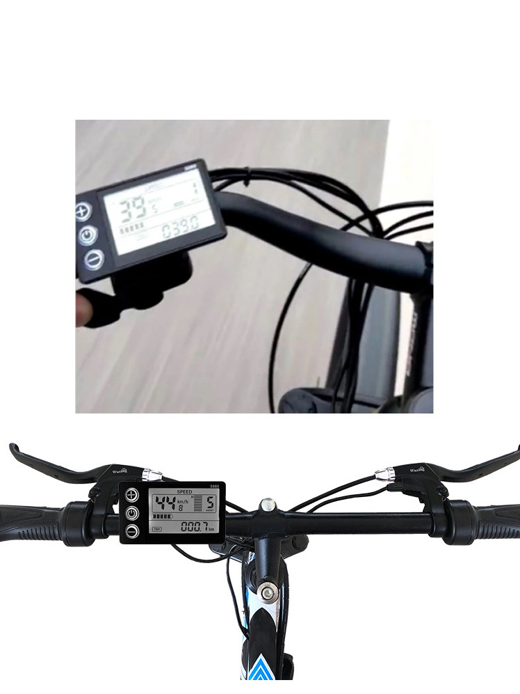 S866 Five-Core Electric Bicycle Mountain Bike Lcd Display Instrument for Displaying Battery Power and Speed, Multi-Functional Modification Parts