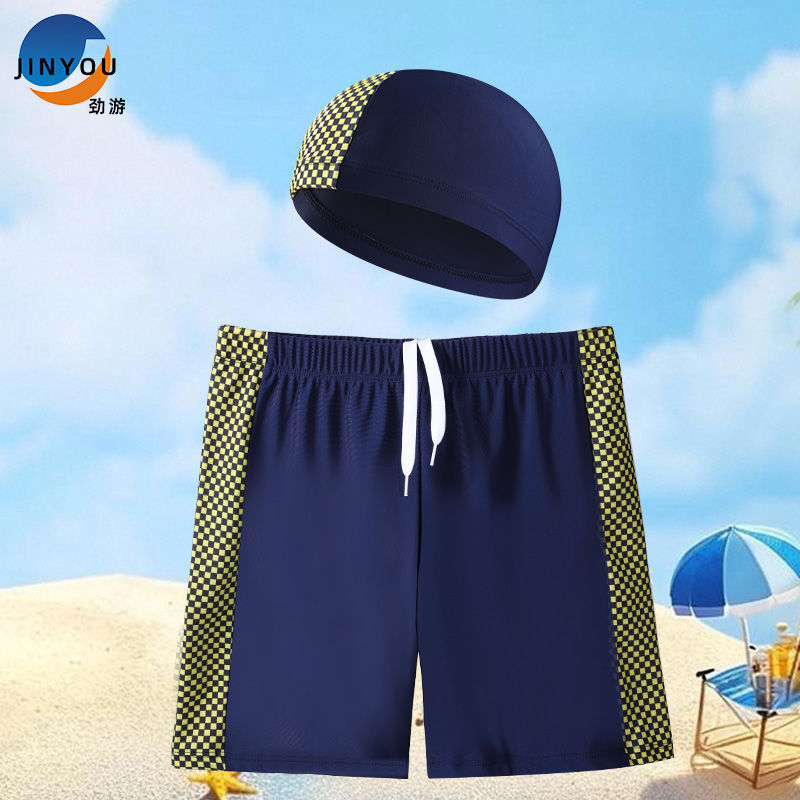 Jinju trajes de baño para niños, pantalones de baño para niños, pantalones de baño para niños, pantalones de baño para niños, pantalones de baño para gorras, fábrica de comercio de ángulo plano
