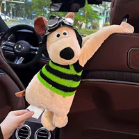 Автомобильная коробка для салфеток, подвесная милая мультяшная коробка для салфеток с собакой, креативная высококачественная подвесная сумка для автомобильных салфеток