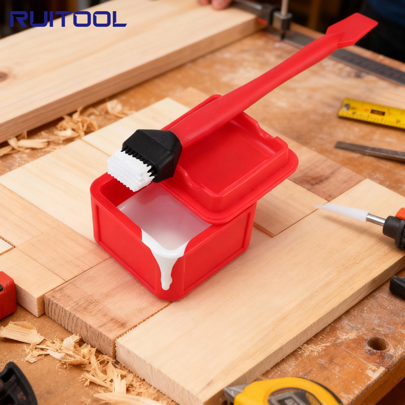 Silicone Box, Silicone Brush, Glue Application Container, Glue Storage, Glue Application Tool, Small Brush for Applying Glue, Woodworking Glue Brush