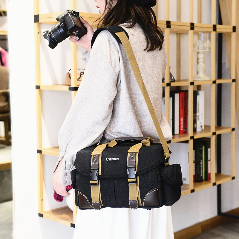 캐논 EOS90D60D70D80 캐논 캐논 어깨 캔버스 사진 가방 D6D7D5D35D4 용 SLR 카메라 가방