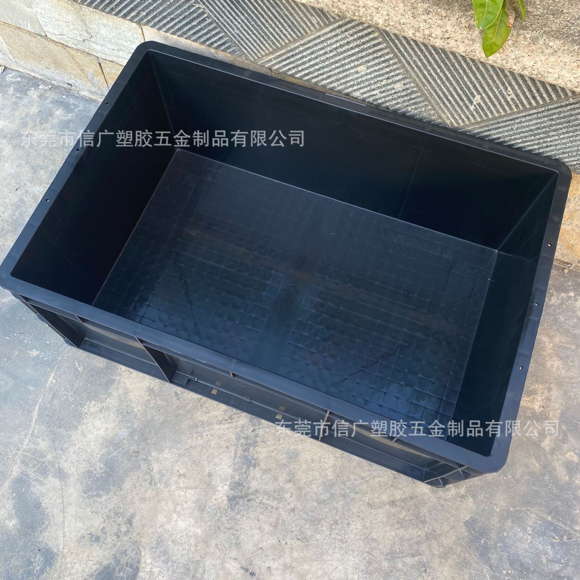 厂家供应现货加厚黑色防静电箱 长方形塑料箱工厂防静电胶箱