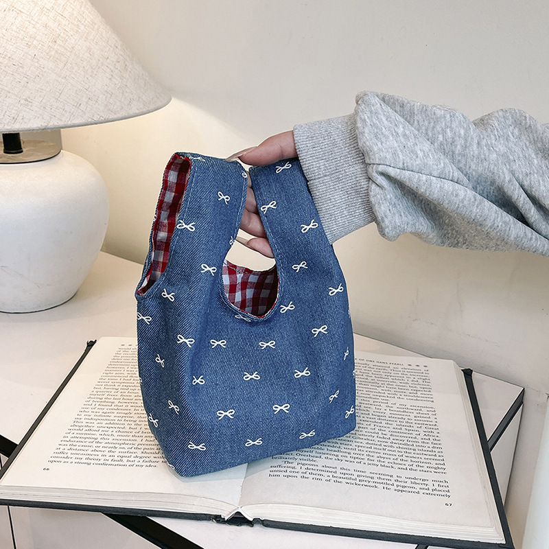 かわいい新型カウボーイ通勤刺繍バッグ携帯収納外出衝突色手提げバッグ卸売り|undefined