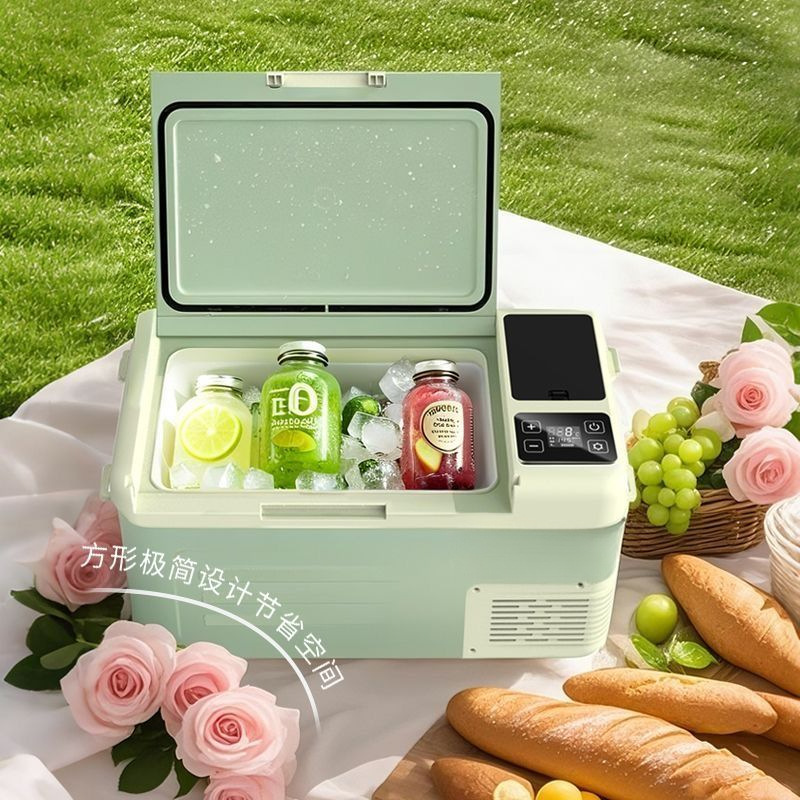 L6F Chigo Dormitory Small Refrigerator Refrigeration Freezer Truck Refrigerator Small Household Compressor Refrigeration Camping Style Portable