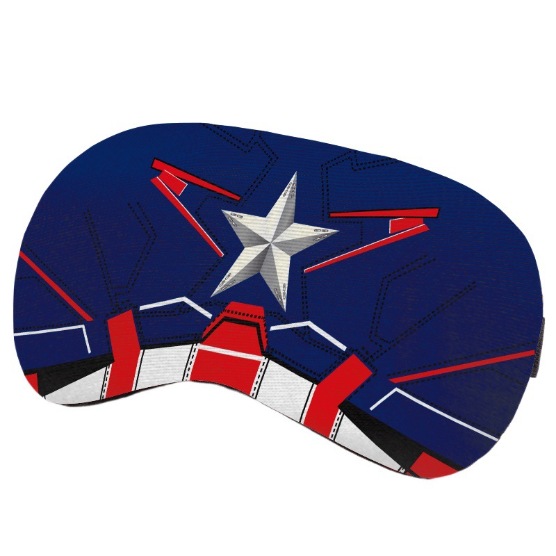 Dibujos animados lindo dormir máscara de ojo sombreado dormir compresa caliente máscara de hielo máscara de ojo Spider-Man Iron Man máscara de logotipo impreso