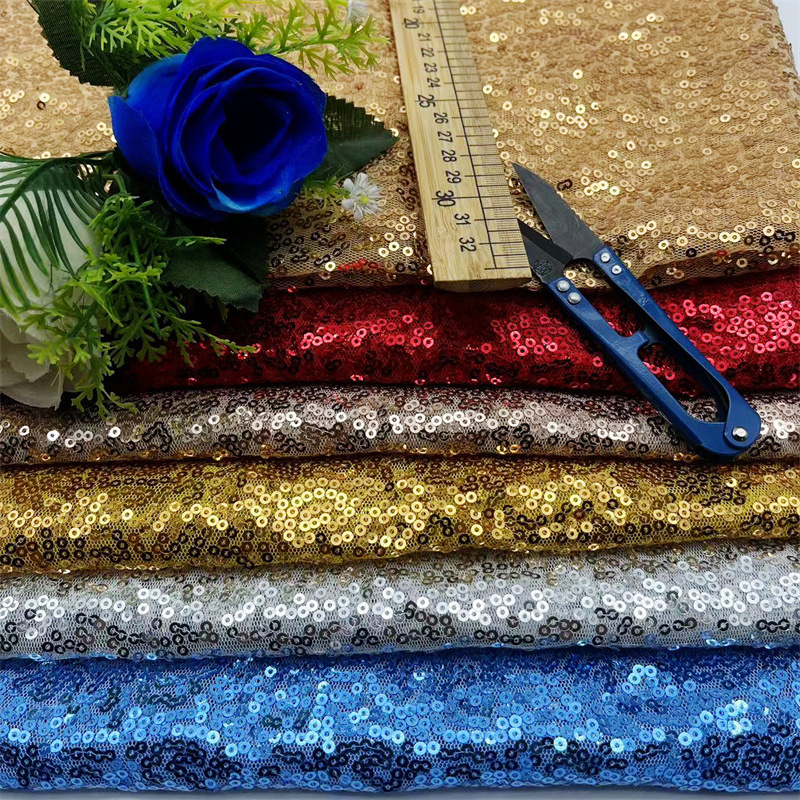 スパンコール刺繍生地メッシュ衣類スパンコール工場卸売スパンコールレース3mmスパンコールウェディングドレス素材|undefined