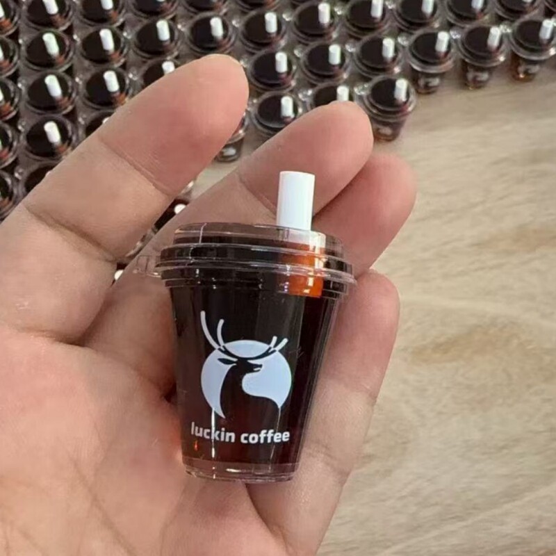 クリエイティブアクリルペンダントラッキンオレンジcアメリカン流砂ボトルキーホルダーインターネットセレブホットコーヒーカップキーホルダー|undefined