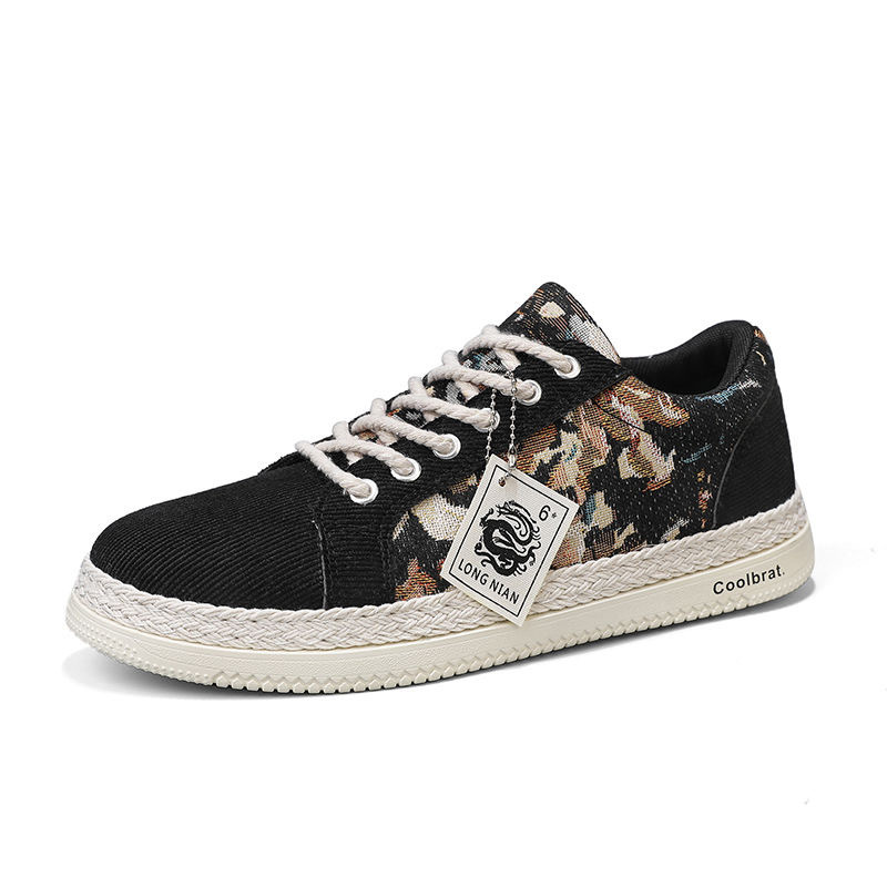 Zapatos de lona para hombres de verano transpirables tendencia universal zapatos de skate deportivos casuales de suela baja zapatos de lino de estudiantes zapatos de moda