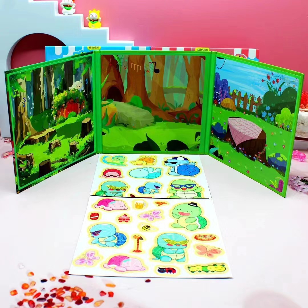 챔피언 작은 거북이 절단없는 자기 조용한 책 그물 붉은 뜨거운 자기 조용한 책 판지 소스 제조 업체