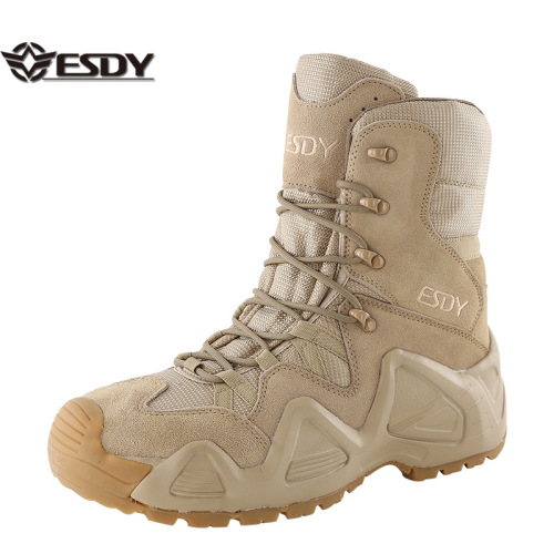 ESDY Outdoor Waterproof Mid-Calf Combat Boots Hiking Shoes Desert Work Boots C208