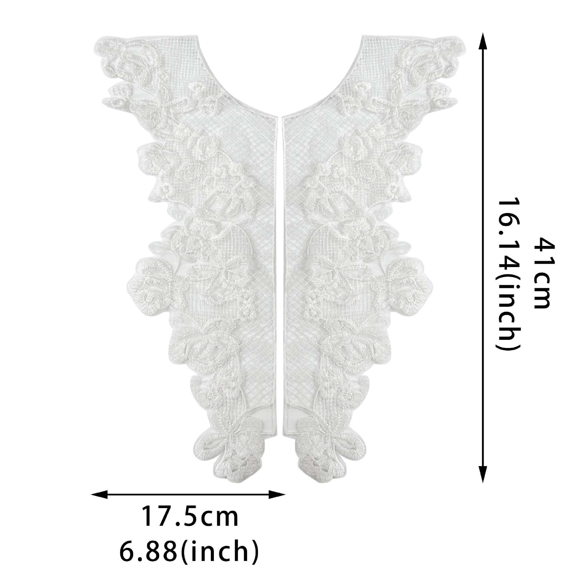 Fábrica directa de red blanca bordada collar accesorios de ropa de encaje collar vestido de boda decoración encaje