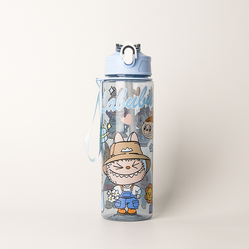 外国貿易クロスボーダー漫画透明大容量スナップオンノズル子供用プラスチックウォーターカップポータブル落下防止ケトルスペースカップ|undefined