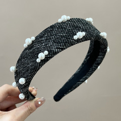 Alternative version of the big-name style diamond-studded hair clip with pearls, Hellenic charm hair accessory, versatile and new fashion hairpin