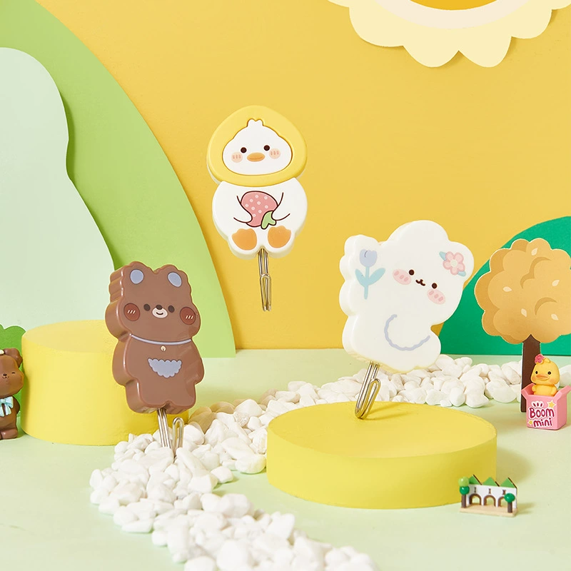 Креативный Крючок Прочный клейкий бесшовный милый перфоратор без животных настенный крючок комнатный крючок дверная подвесная одежда