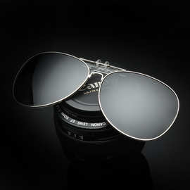 厂家直销3025偏光夹片男女近视夹镜带框夹片钓鱼眼镜可上翻夹片