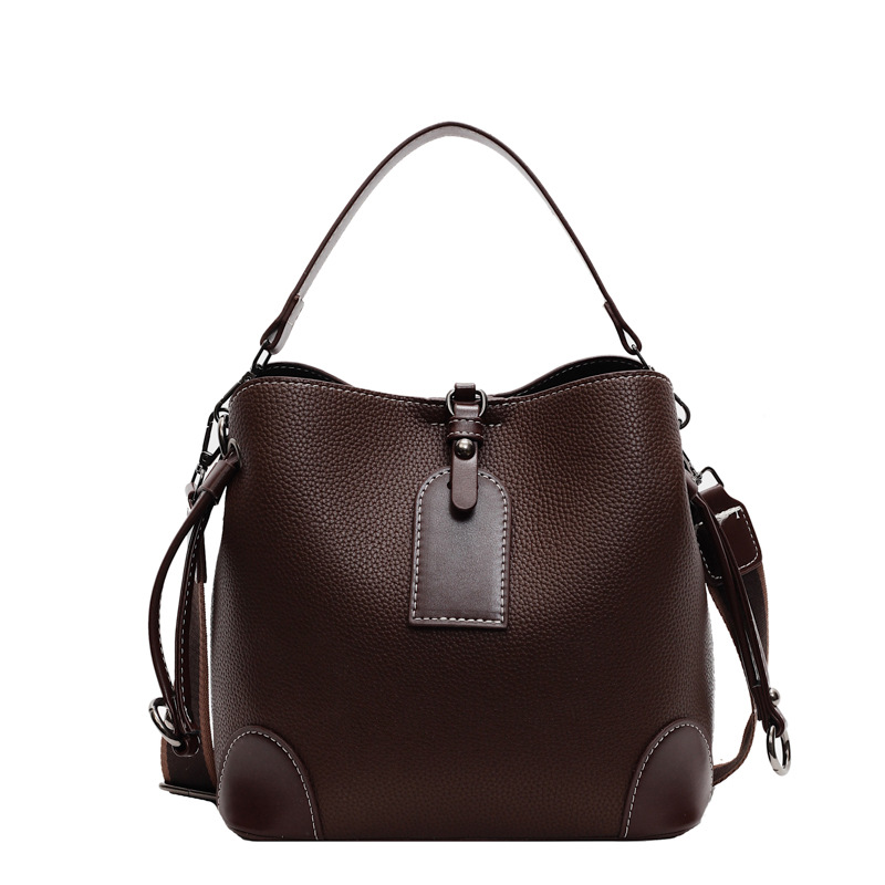 Bolso de nicho retro, bolso de moda, bolso de balde, mujer 2025, nuevo estilo de estilo extranjero, bolso de hombro, bolso de mochila coreano