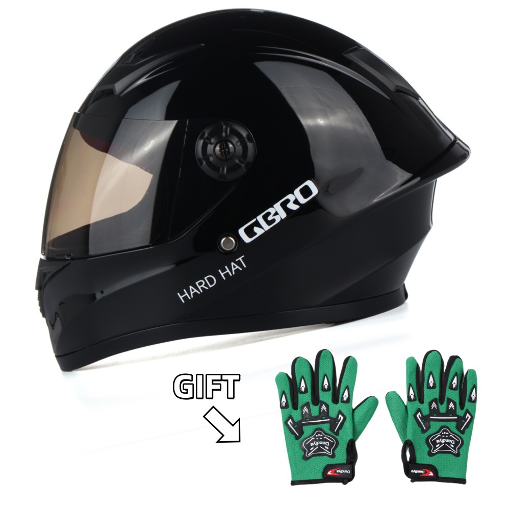 Glossy black + gloves