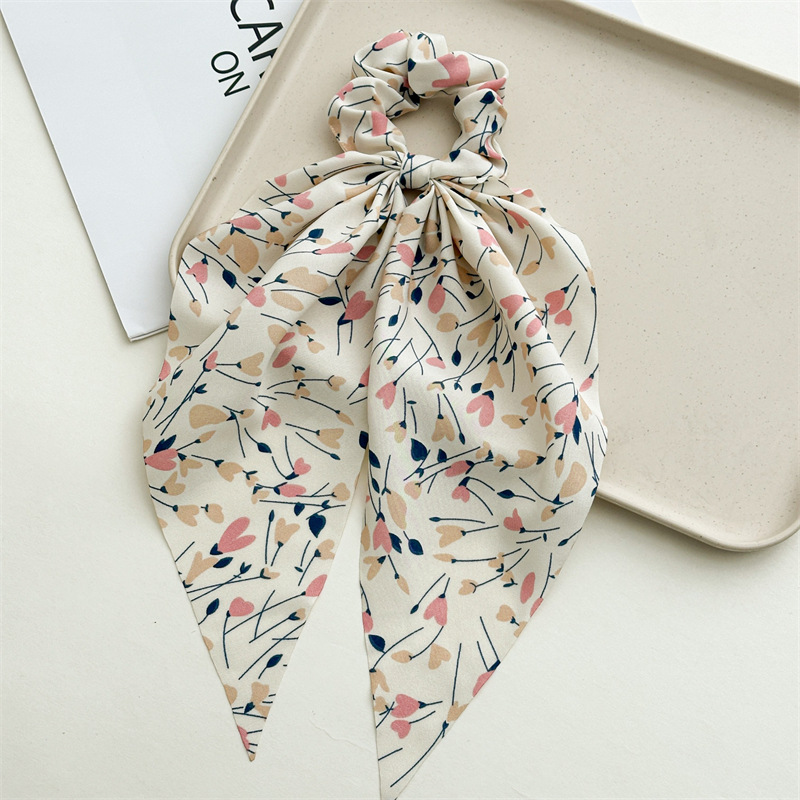 15g Weight Hair Tie Hair Accessories Type 1 Piece Quantity Tea Party, Street Occasion Flower Pattern Women's Gender Elegant Style Women's Elegant Flower Cloth Hair Tie 9