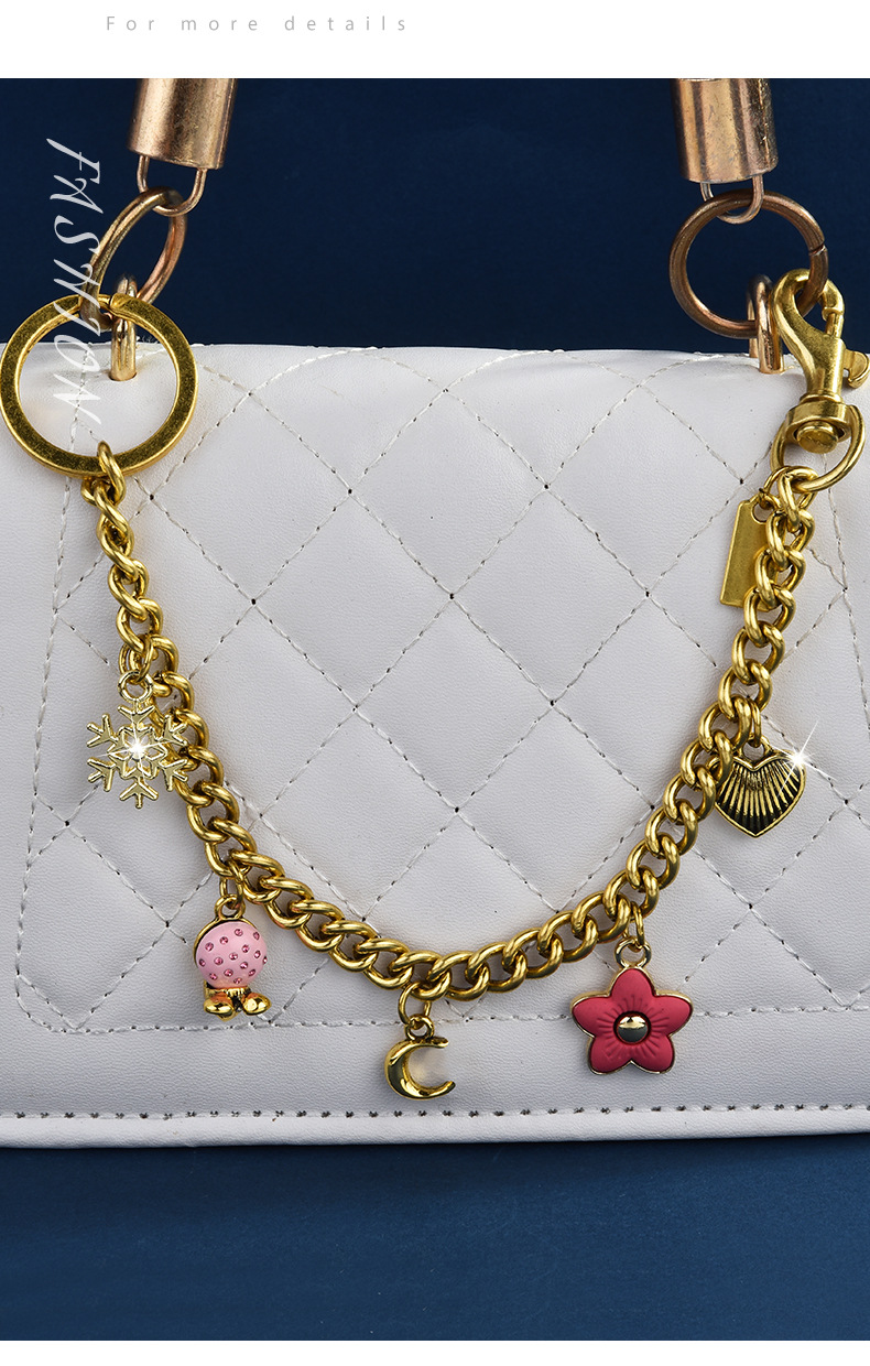 48g Weight Lobster Trigger Clasp Closure Clasp Closure Type Bag Pendant Classification 1 Piece All Seasons Alloy Heart Shape Flower Snowflake Lobster Trigger Clasp Closure Bag Pendant