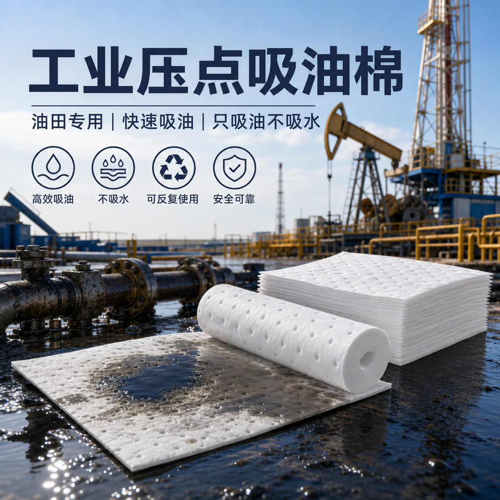 厂家定制复合压点吸油棉吸油毡工业吸油棉片吸附棉超强PP吸油毡