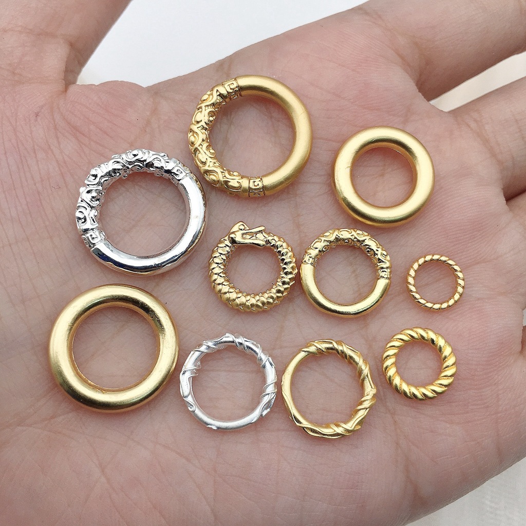 Alloy Material Circle Pattern Simple Style Style 10 PCS/Package Alloy Circle Beads