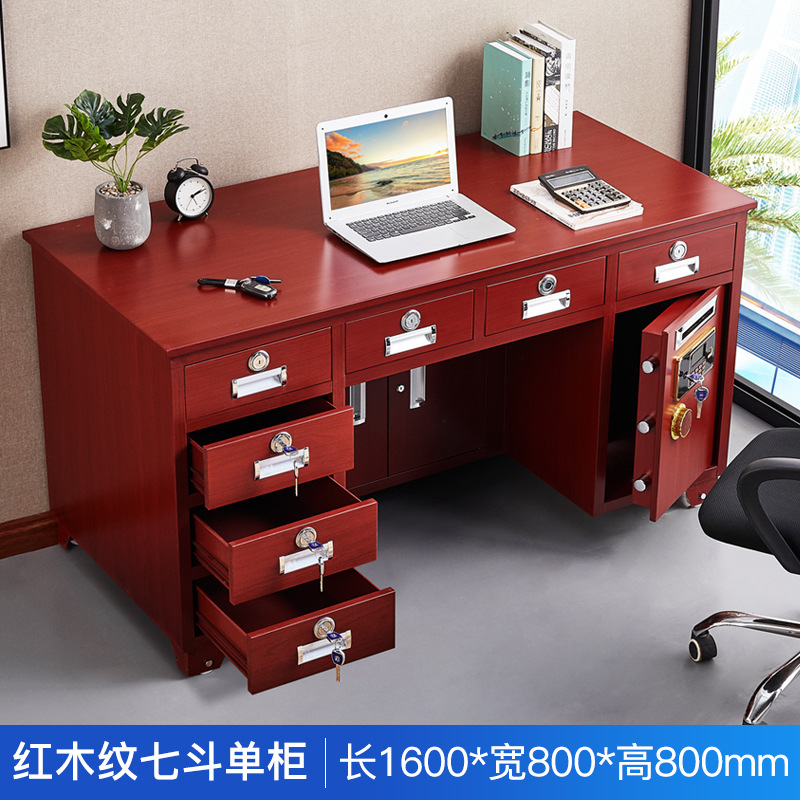 (두꺼운 모든 강철) 붉은 나뭇결 7 서랍 1.6 m