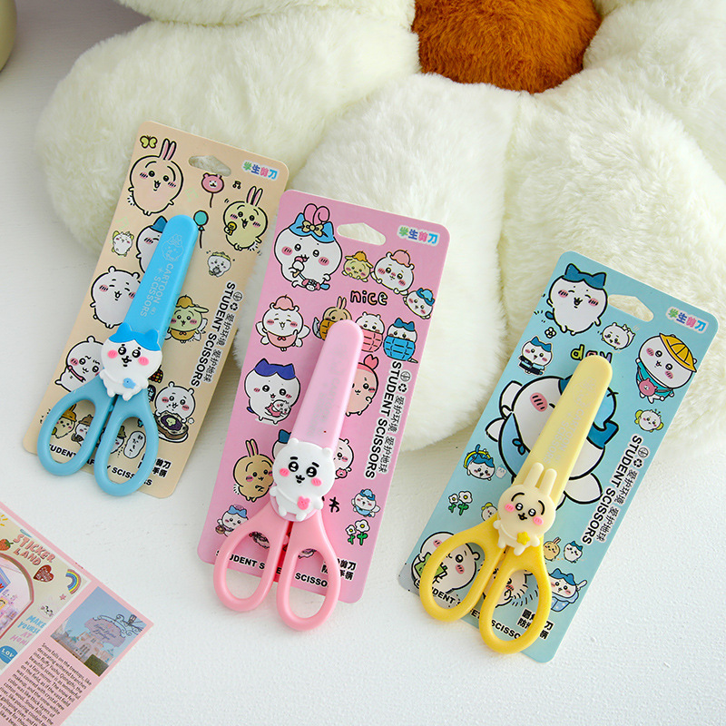 Pequeñas tijeras hechas a mano para niños kawa blanco adorables tijeras de acero inoxidable cortadas a mano de papel de alto valor de papelería para estudiantes
