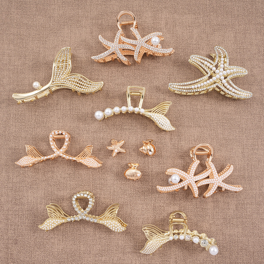 IG Style Beach Women's Moon Starfish Bow Knot Alloy Hair Claws display picture 6