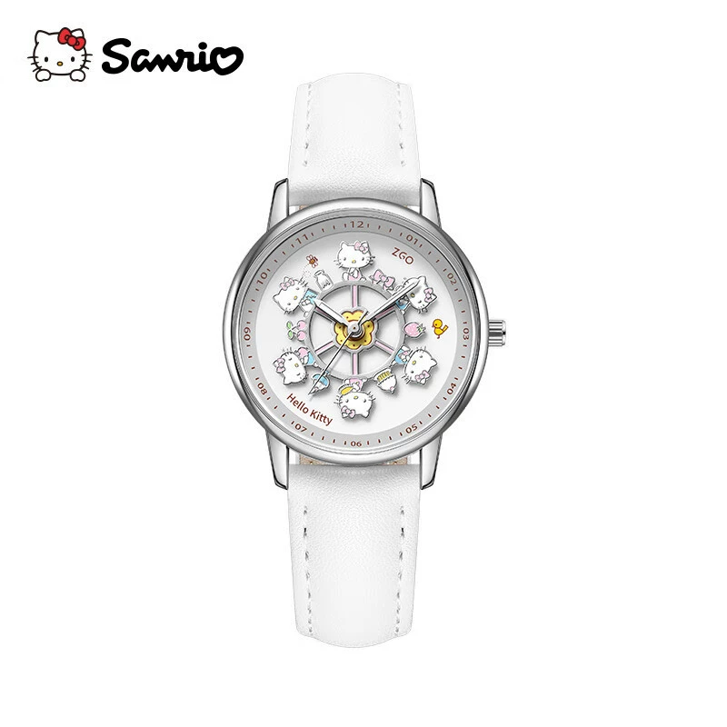 Инфицированное/подлинное Sanrio, Hello Kitty, милые швейцарские часы, водонепроницаемые кварцевые часы, подарок на день рождения