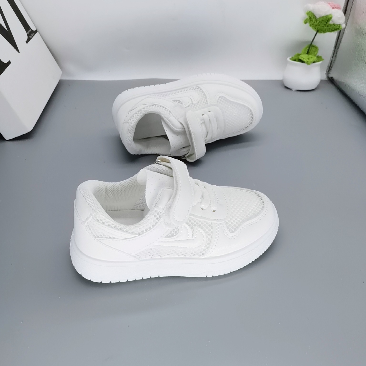 6 de junio niños zapatos blancos zapatos de campus para niños zapatos blancos zapatos deportivos niñas zapatos transpirables botones zapatos de tablero