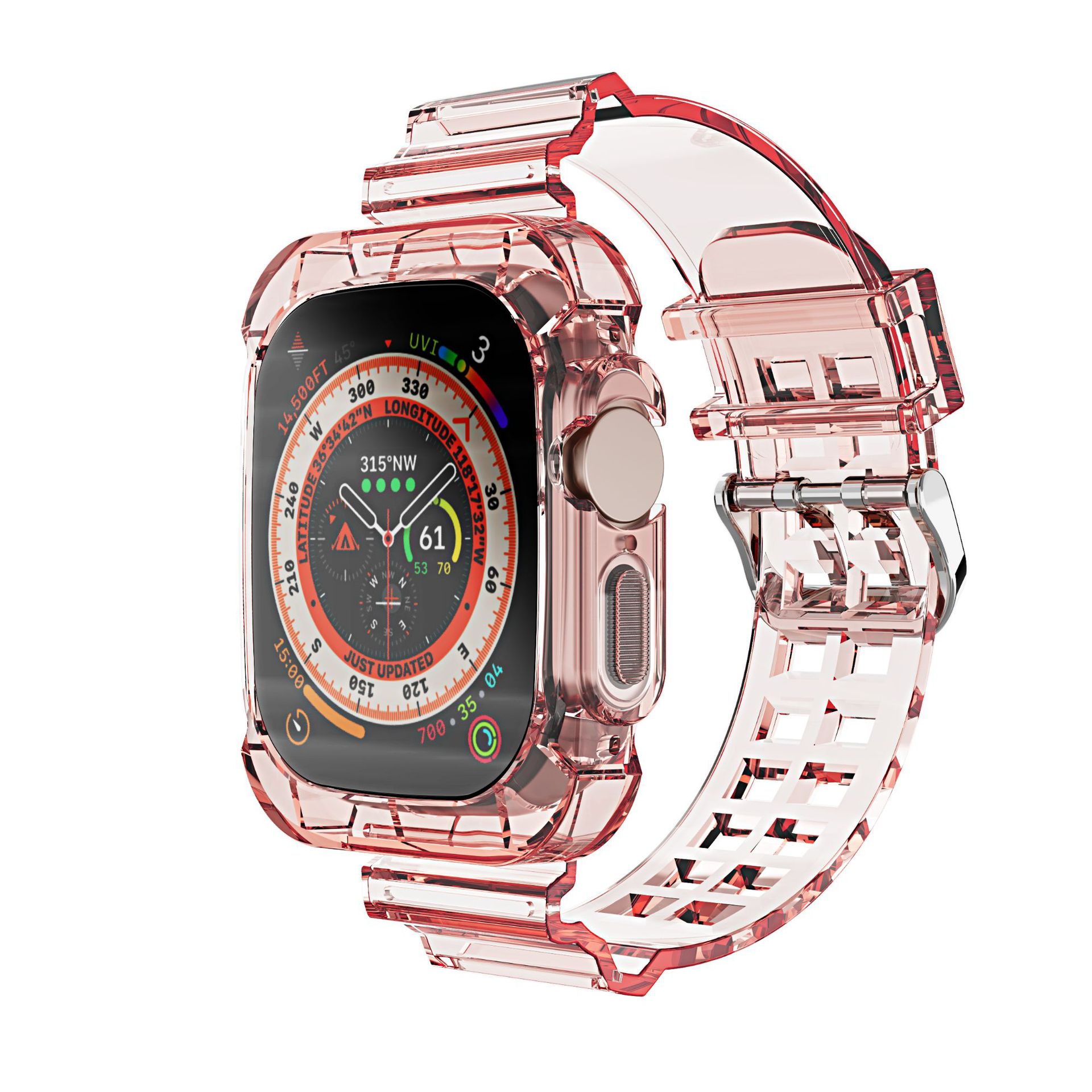 Aplicable applewatch banda de reloj transparente Apple transparente glaciar reloj banda iwatch transparente banda de reloj inteligente S9