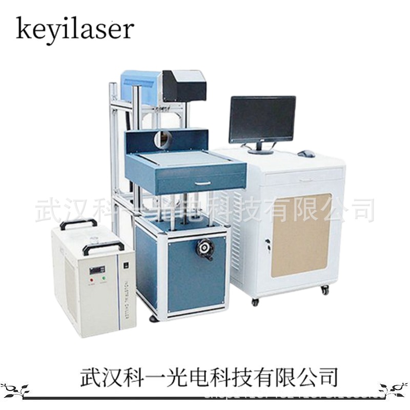 牛仔布激光水洗设备也称为烧花CO2打标机150W大功率高效打标