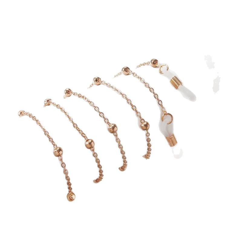 Glasses from pearl solar-powered, chain, metal accessory