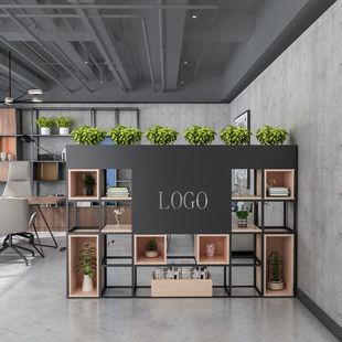 Iron Floor-Standing Screen Partition Wall Internet Celebrity Office Simple Flower Stand Display Rack Restaurant Partition Shelf Decoration