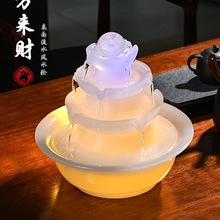 八方来财风水轮流水喷泉摆件循环水办公室客厅桌面凤水球装饰