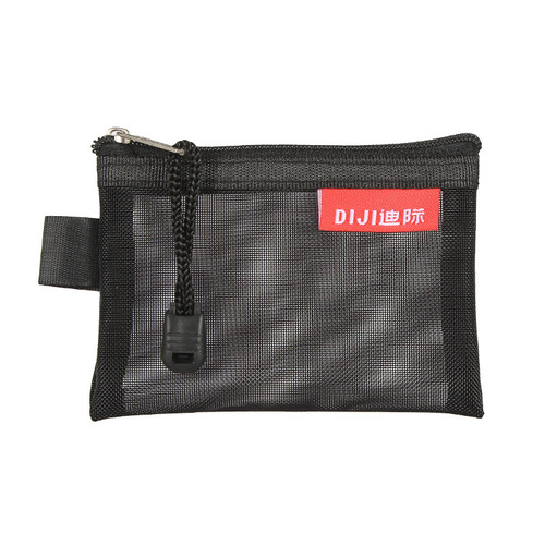 Mesh card storage bag mini transparent grid bank card zipper bag ID card storage bag portable document bag