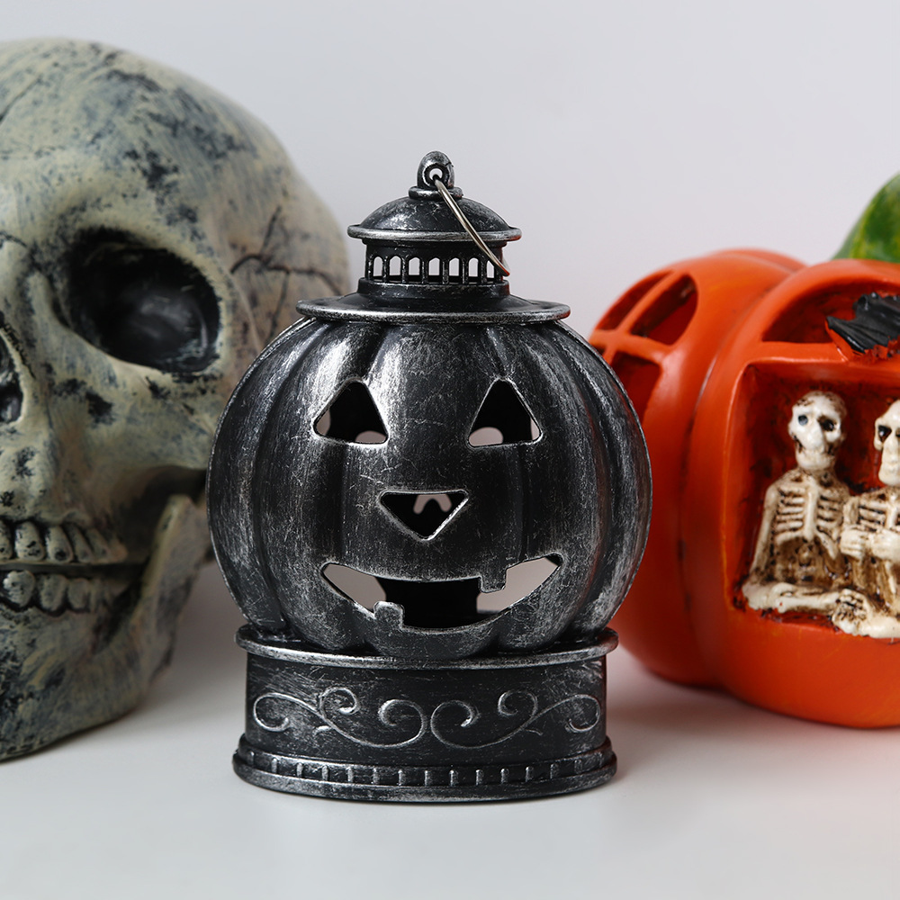 Lámpara de calabaza de Halloween decoración de fantasmas día de la noche lámpara de aire de terror decoración de props lámpara portadora led lámpara de esqueleto luminosa