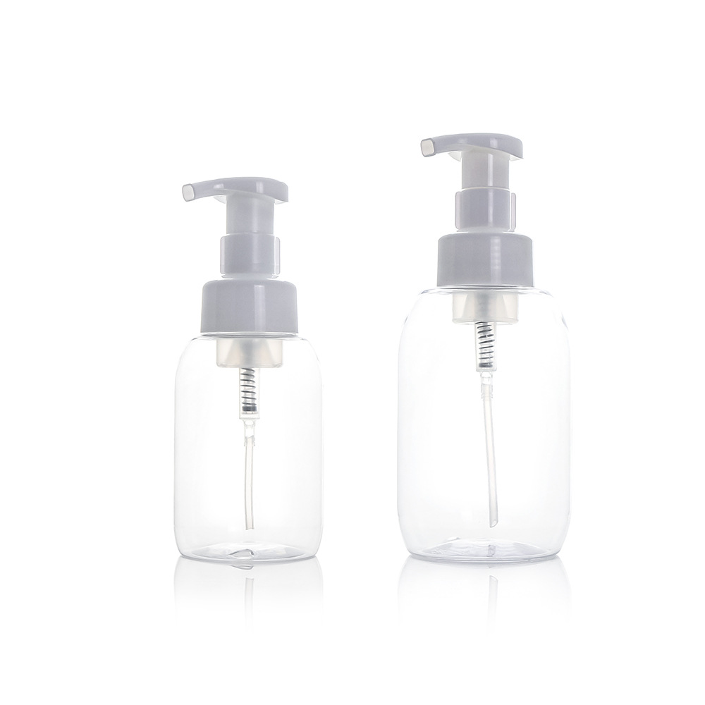 Limpieza Mousse botella redonda limpiador facial botella de espuma 300 500ml prensa Espuma detergente desinfectante de manos botella