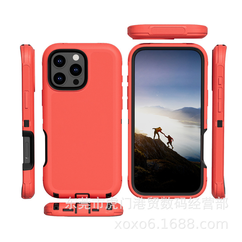 Defender Defender Is Suitable for Iphone16 Promax Three-Proof Mobile Phone Case Ip16Pro Anti-Fall Protective Case