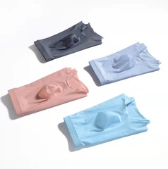 薄っぺらな通気性のある氷糸男性下着ナイロン氷糸速乾ズボン平角ズボン3d一体成型四角ズボン