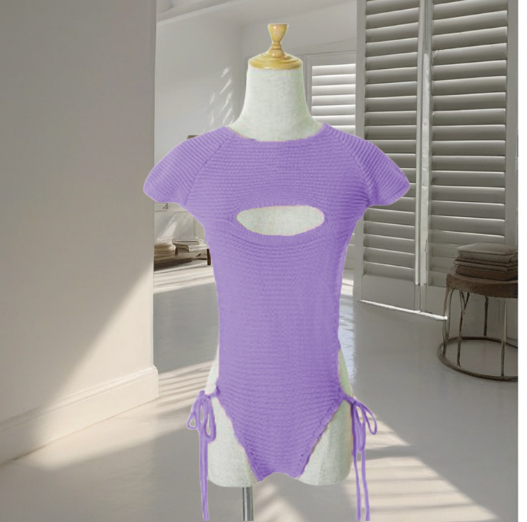 Sexy de las mujeres sin espalda sexy Lencería pasión traje hueco encaje-arriba libre mono sexy suéter de punto para las mujeres