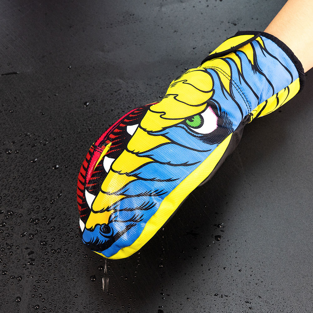 滑雪手套競(jìng)技三指 冬季騎行保暖內(nèi)置護(hù)腕防水防寒防滑可觸屏手套